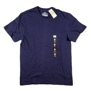 Alfani Crewneck Heathered‎ Casual T-Shirt Mens Navy Blue
